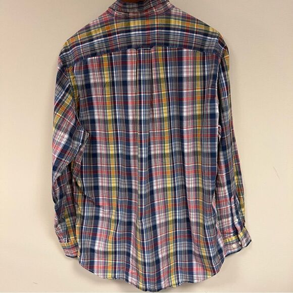 Nautica multicolored plaid cotton button down size L - Picture 3 of 5
